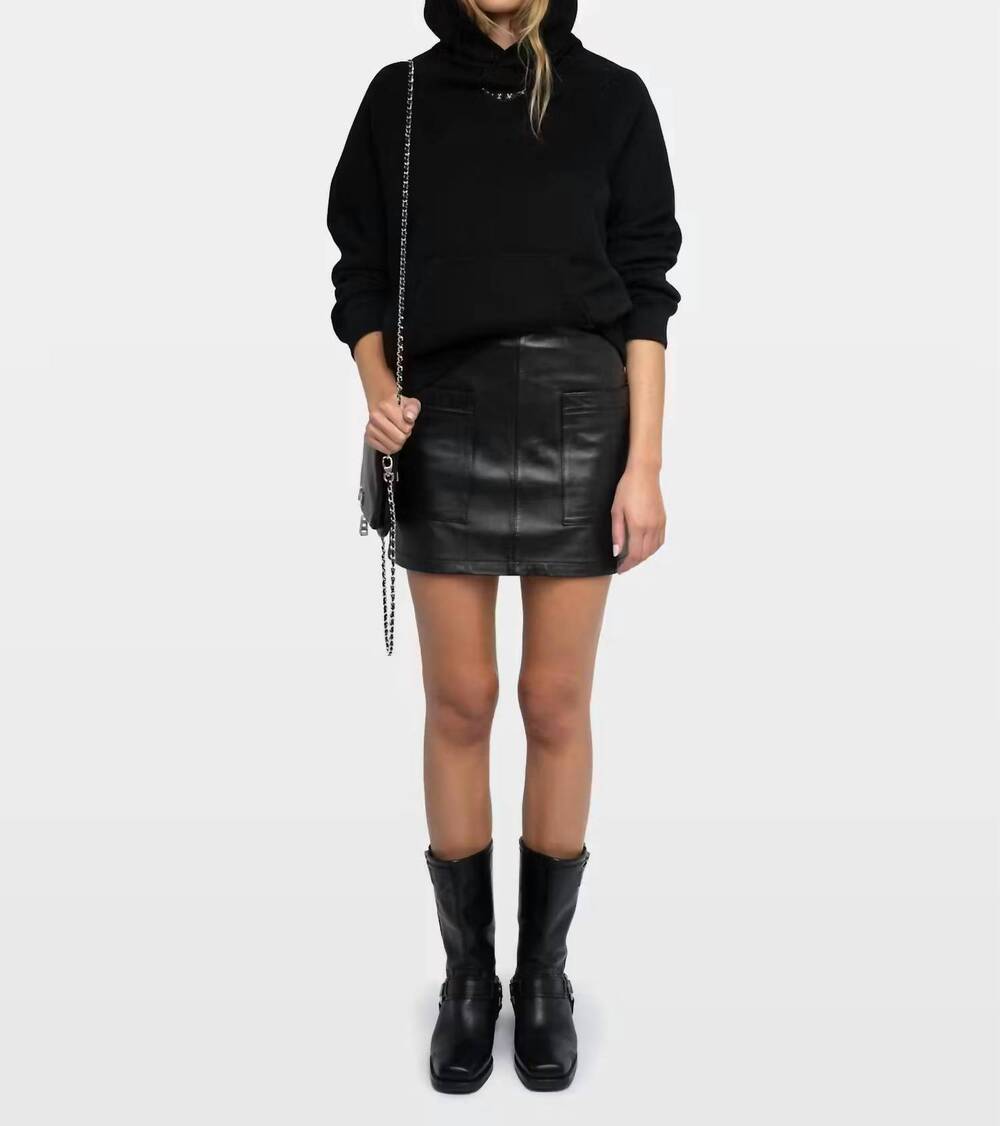 NEW ZADIG & VOLTAIRE georgy sweatshirt in black